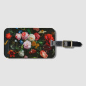Stilleven met bloemen in een glazen vaas bagagelabel (Voorkant (horizontaal))