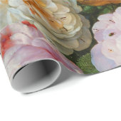 Stilleven met bloemen in een glazen vaas cadeaupapier (Rol Hoek)