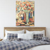  stilleven met bloemen in een glazen vaas canvas afdruk (Insitu (Slaapkamer))