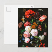 Stilleven met bloemen in een glazen vaas Classic Briefkaart (Voorkant / Achterkant)