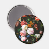 Stilleven met bloemen in een glazen vaas Classic Magneet (Voorkant / Achterkant)