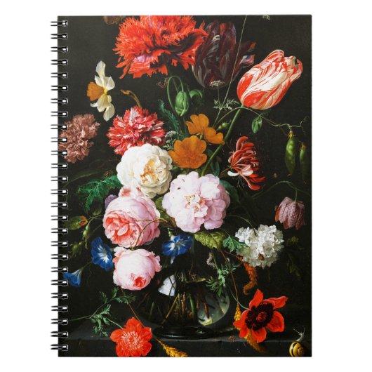 Stilleven met bloemen in een glazen vaas Classic Notitieboek (Voorkant)