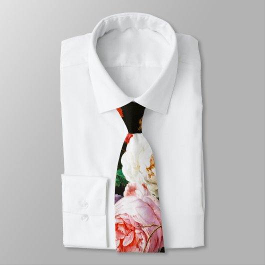 Stilleven met bloemen in een glazen vaas Classic Stropdas (Gebonden)