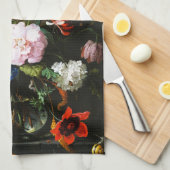 Stilleven met bloemen in een glazen vaas Classic Theedoek (Quarter Fold)