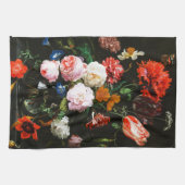 Stilleven met bloemen in een glazen vaas Classic Theedoek (Horizontaal)