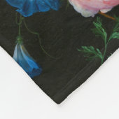 Stilleven met bloemen in een glazen vaas fleece deken (Hoek)