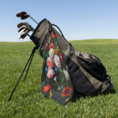Stilleven met bloemen in een glazen vaas golfhanddoek (Groen)