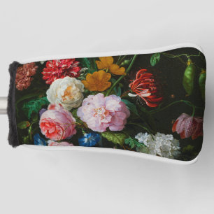 Stilleven met bloemen in een glazen vaas golfheadcover