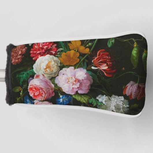 Stilleven met bloemen in een glazen vaas golfheadcover (Voorkant)