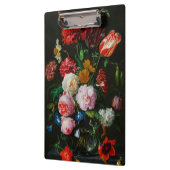 Stilleven met bloemen in een glazen vaas klembord (Links)