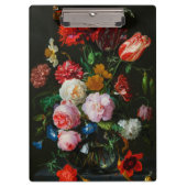 Stilleven met bloemen in een glazen vaas klembord (Voorkant)