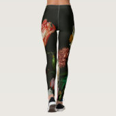 Stilleven met bloemen in een glazen vaas leggings (Achterkant)