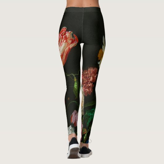 Stilleven met bloemen in een glazen vaas leggings (Achterkant)