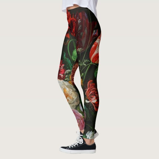 Stilleven met bloemen in een glazen vaas leggings (Links)
