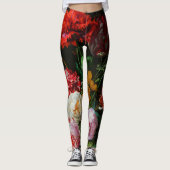 Stilleven met bloemen in een glazen vaas leggings (Voorkant)