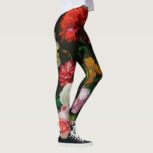 Stilleven met bloemen in een glazen vaas leggings (Rechts)