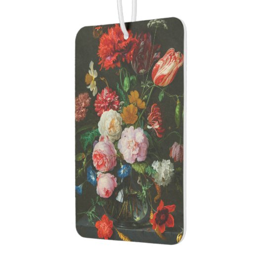 Stilleven met bloemen in een glazen vaas luchtverfrisser (Links)