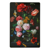 Stilleven met bloemen in een glazen vaas mini klembord (Achterkant)