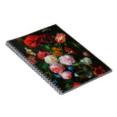Stilleven met bloemen in een glazen vaas notitieboek (Rechterzijde)