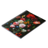 Stilleven met bloemen in een glazen vaas notitieboek (Linkerzijde)