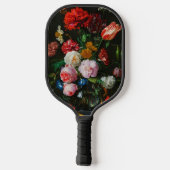 Stilleven met bloemen in een glazen vaas pickleball paddle (Achterkant)