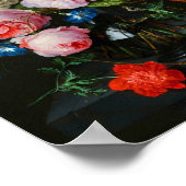 Stilleven met bloemen in een glazen vaas poster (Hoek)