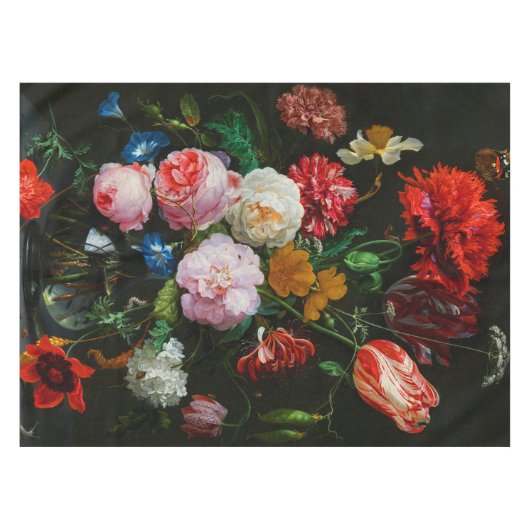 Stilleven met bloemen in een glazen vaas tafelkleed (Voorkant (Horizontaal))