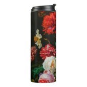 Stilleven met bloemen in een glazen vaas thermosbeker (Gedraaid links)