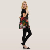 Stilleven met bloemen in een glazen vaas tote bag (Op model)