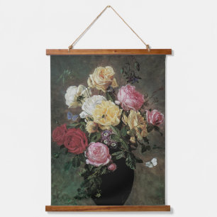 Stilleven met bloemen in vaas door Olaf Hermansen Hangend Wandkleed
