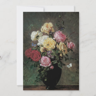 Stilleven met bloemen in vaas door Olaf Hermansen Kaart