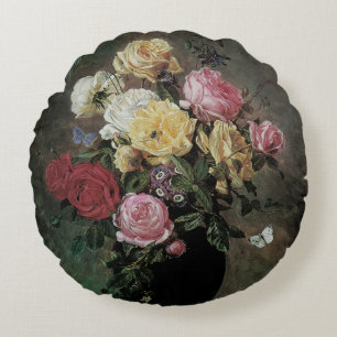 Stilleven met bloemen in vaas door Olaf Hermansen Rond Kussen