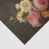Stilleven met bloemen, insecten en een schelp tissuepapier (Detail)