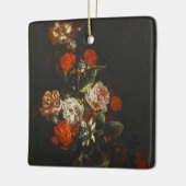 stilleven met bloemen keramisch ornament (Links)