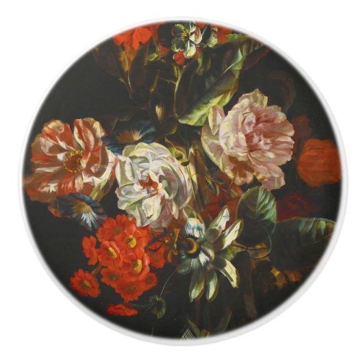  stilleven met bloemen keramische knop (Voorkant)