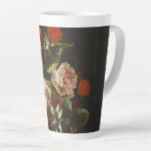 stilleven met bloemen latte mok (Rechterhoek)