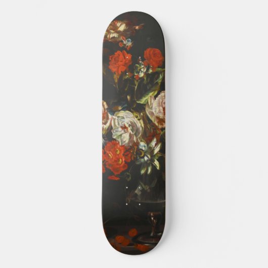  stilleven met bloemen persoonlijk skateboard (Voorkant)