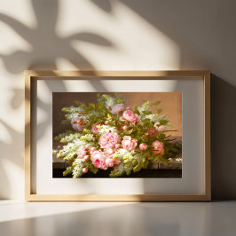 Stilleven met bloemen, Raoul M. De Longpré Poster