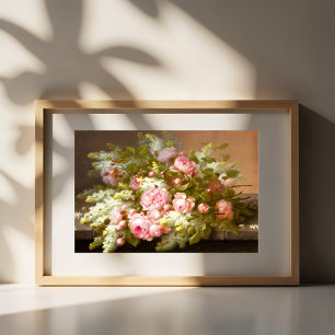 Stilleven met bloemen, Raoul M. De Longpré  Poster