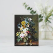 Stilleven met bloemen schilderen briefkaart (Staand voorkant)