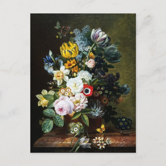 Stilleven met bloemen schilderen briefkaart (Voorkant)