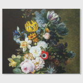 Stilleven met bloemen schilderen cadeaupapier (Vlak)