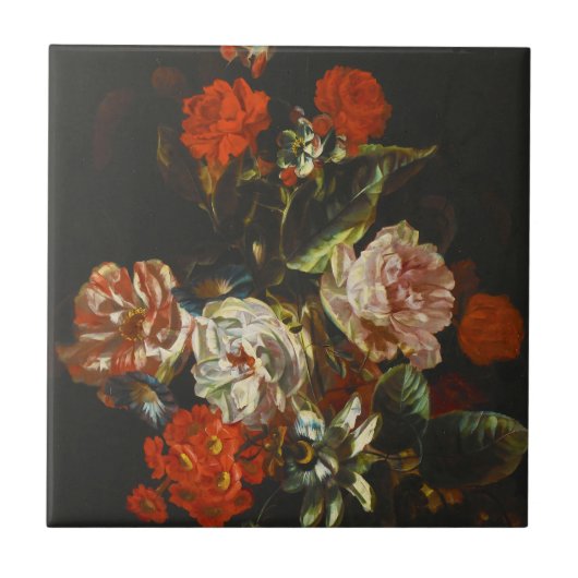  stilleven met bloemen tegeltje (Voorkant)