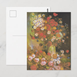 Stilleven met bloemen van Van Gogh Rode klaprozen Briefkaart