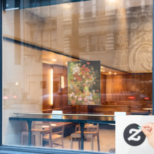 Stilleven met bloemen van Van Gogh Rode klaprozen Raamsticker