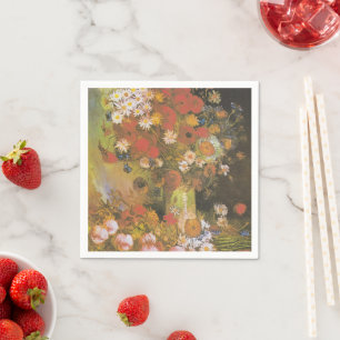 Stilleven met bloemen van Van Gogh Rode klaprozen  Servet
