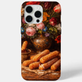 Stilleven met bloemige churros | Monogram Case-Mate iPhone Case (Achterkant)