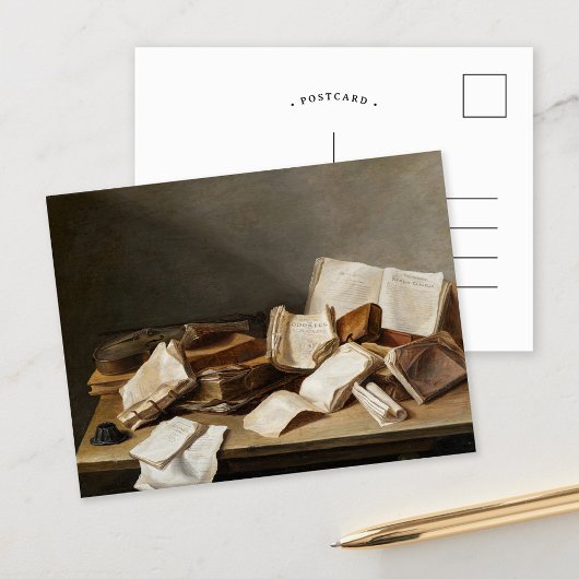 Stilleven met boeken | Jan Davidsz de Heem Briefkaart