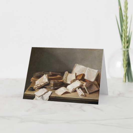 Stilleven met boeken | Jan Davidsz de Heem Kaart (Voorkant)