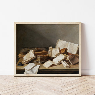 Stilleven met boeken   Jan Davidsz de Heem Poster